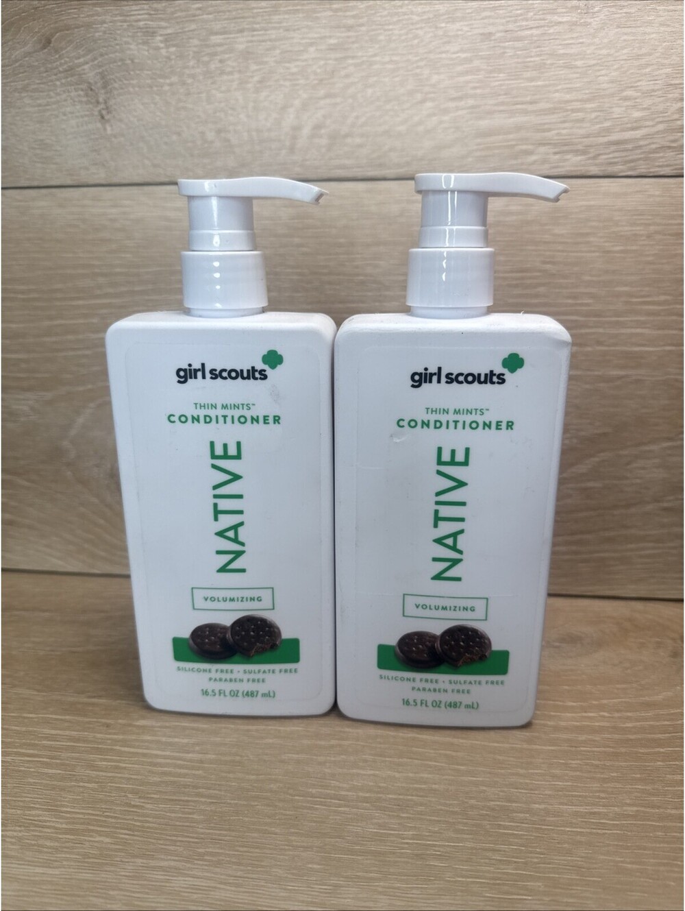 Native Conditioner Lot 2 Native Girl Scouts Conditioner Thin Mints 16.5 oz NEW